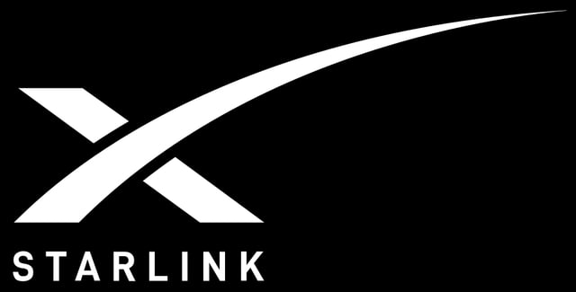 Logo Starlink in versione invertita